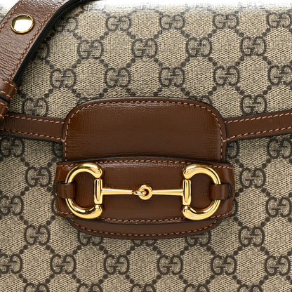 Gucci GG Supreme Monogram Horsebit 1955 Shoulder Bag Beige Brown Sugar 9 of 12