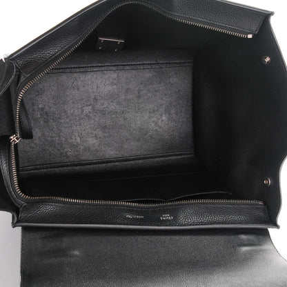 Celine Drummed Calfskin Suede Small Trapeze Black 6 of 7