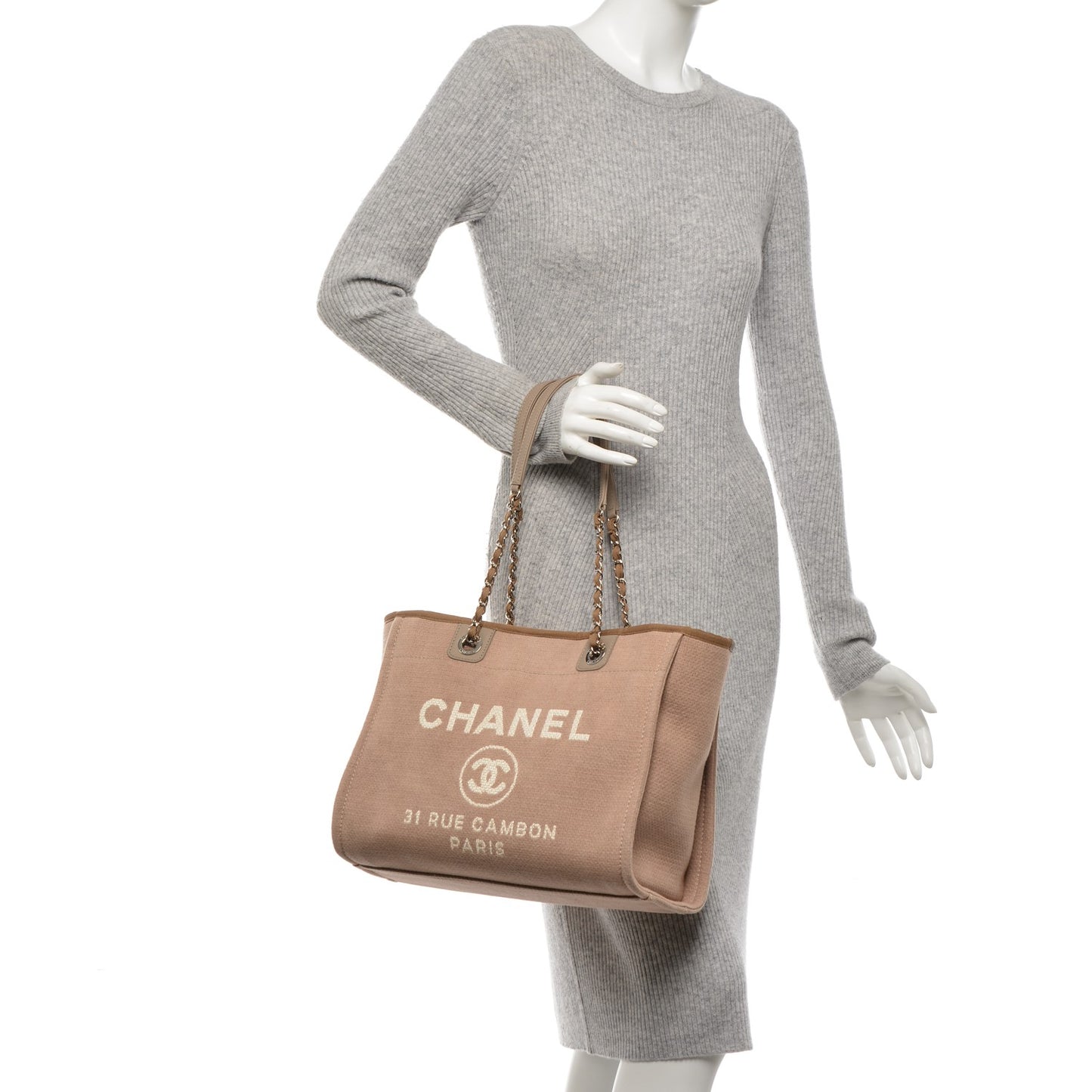 Canvas Small Deauville Tote Ecru