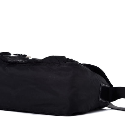 Prada Tessuto Nylon Saffiano Messenger Bag Black 8 of 8