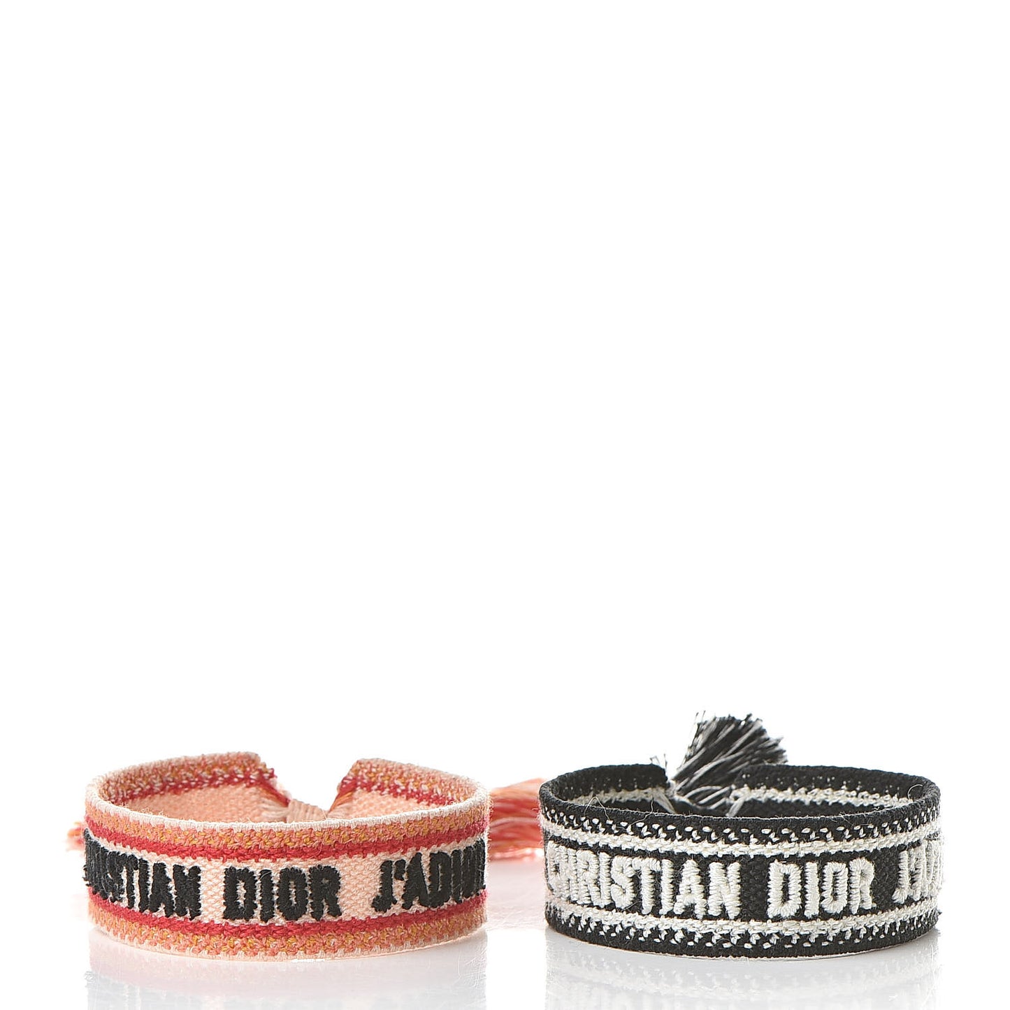 Woven Cotton J'Adior Friendship Bracelet Set Black Orange