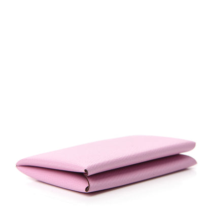 Hermes Epsom Calvi Card Case Mauve Sylvestre 4 of 8