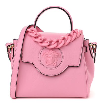 Versace Grained Calfskin Medusa Small Top Handle Handbag Pink 1 of 9