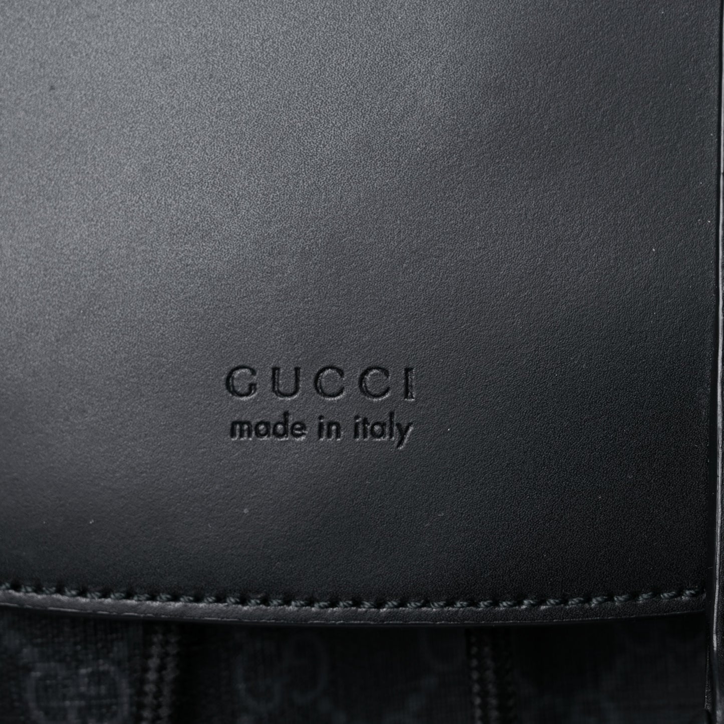 Soft GG Supreme Monogram Appia Calfskin Web Double Buckle Backpack Black