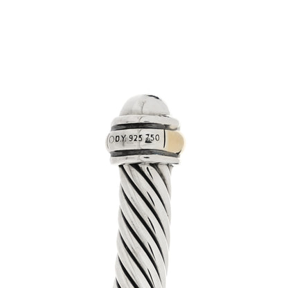 David Yurman Sterling Silver 18K Yellow Gold 4mm Cable Classics Bracelet 3 of 3