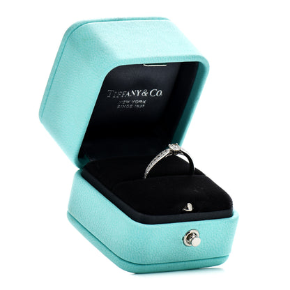 Tiffany Platinum Diamond .24ct Round Brilliant Harmony Engagement Ring 56 7.5 6 of 6