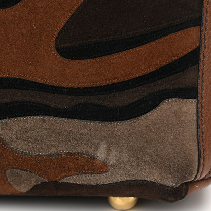 Burberry Suede House Check Camoflauge Medium Banner Tote Tan 10 of 15