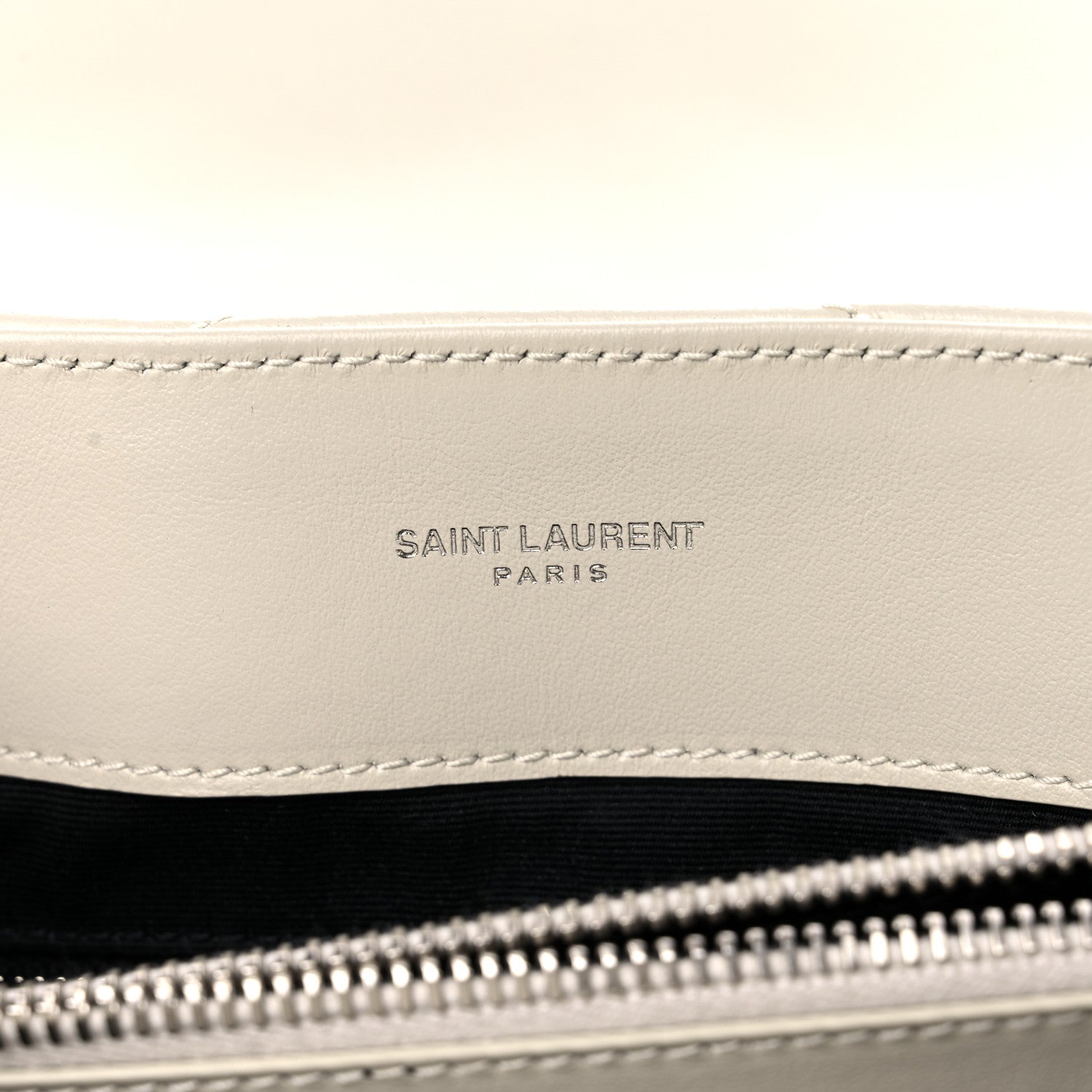 Saint Laurent Calfskin Y Quilted Monogram Medium Loulou Chain Satchel Ivory 6 of 15