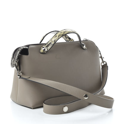 Fendi Vitello Dolce Elaphe Medium By The Way Boston Bag Tortora Multicolor 3 of 12