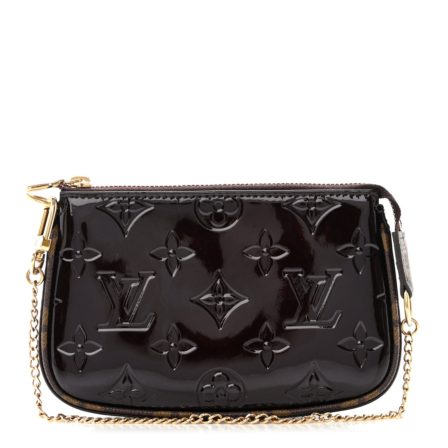Vernis Monogram Mini Pochette Accessories Amarante