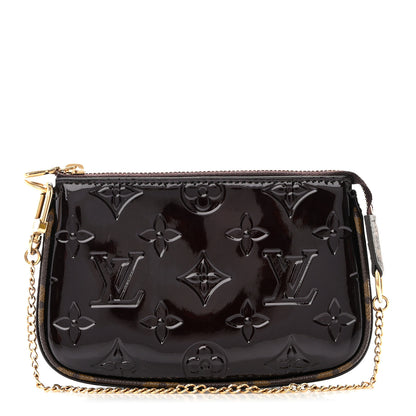 Louis Vuitton Vernis Monogram Mini Pochette Accessories Amarante 1 of 6