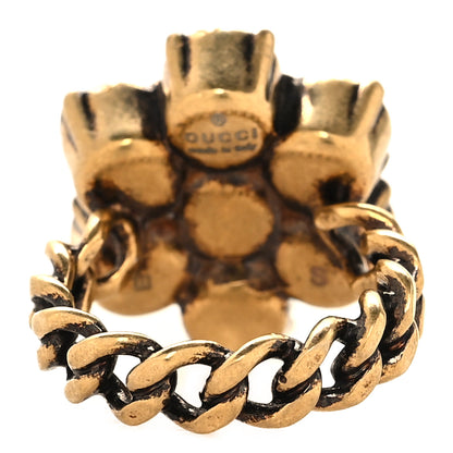 Gucci Metal Crystal Marmont Ring S Aged Gold 3 of 5