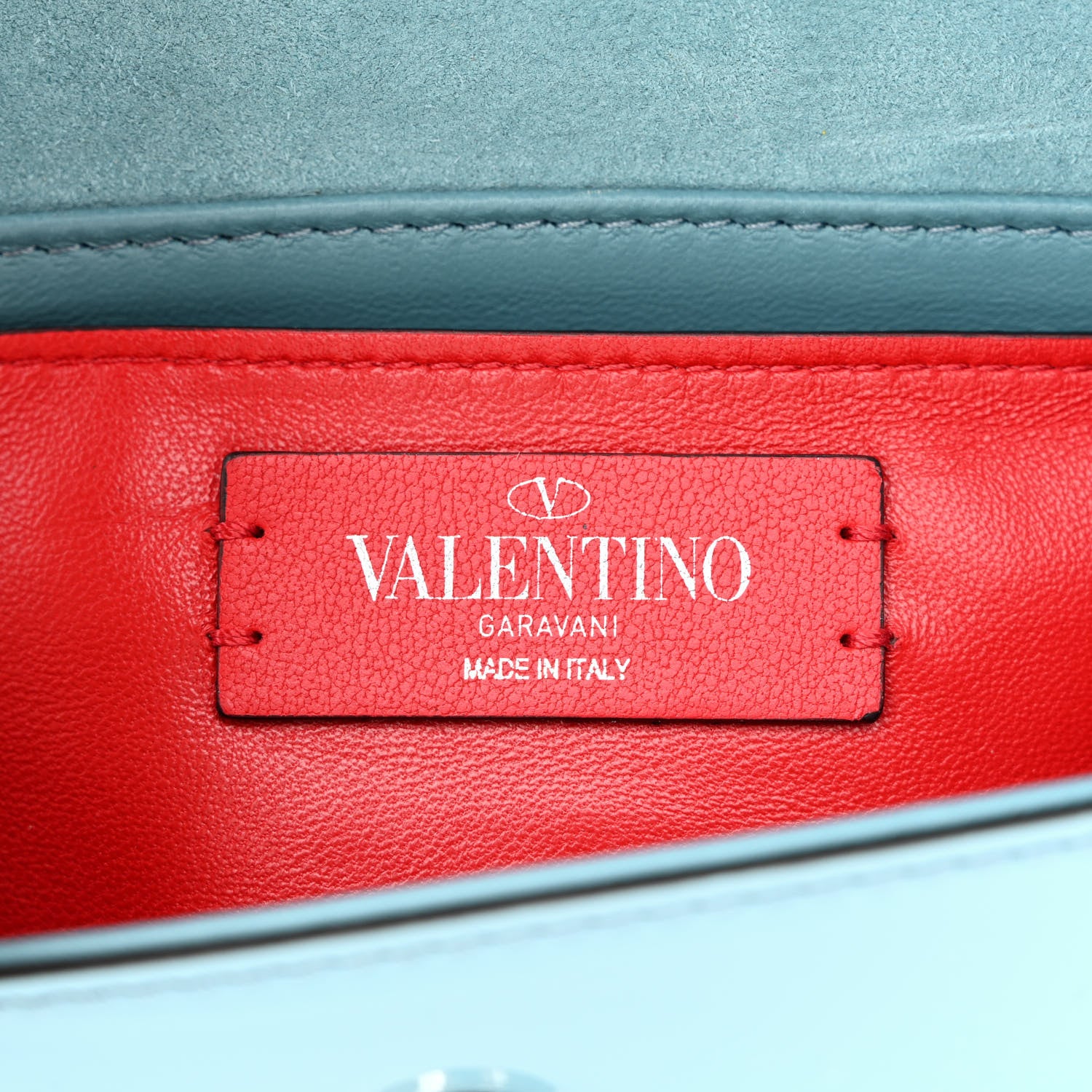 Valentino Garavani Patent Small Supervee Crossbody Bag Atlantique 6 of 9