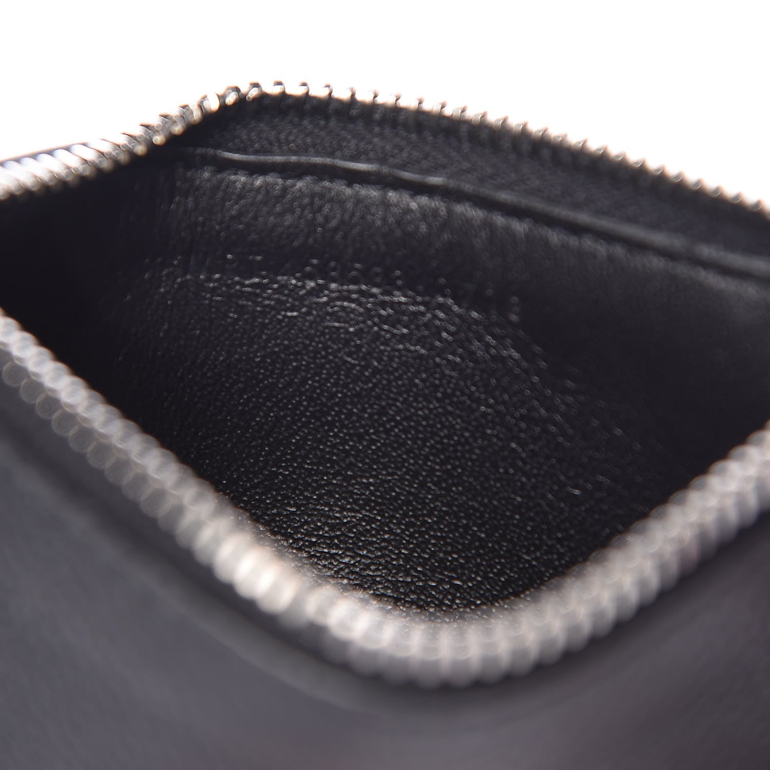 Saint Laurent Grained Calfskin 5 Fragments Zip Pouch Card Holder Black 7 of 8