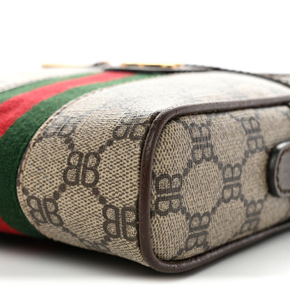 Gucci X BALENCIAGA BB Supreme Monogram Web Mini Ophidia Messenger Beige New Acero 10 of 13