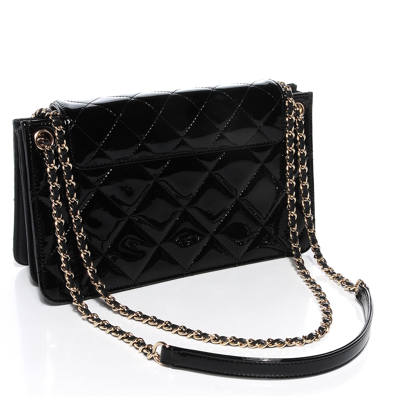 Chanel Patent Golden Class Accordion Flap Bag Black 3 of 8