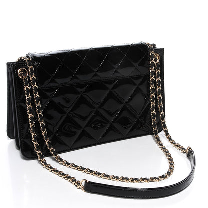 Chanel Patent Golden Class Accordion Flap Bag Black 3 of 8