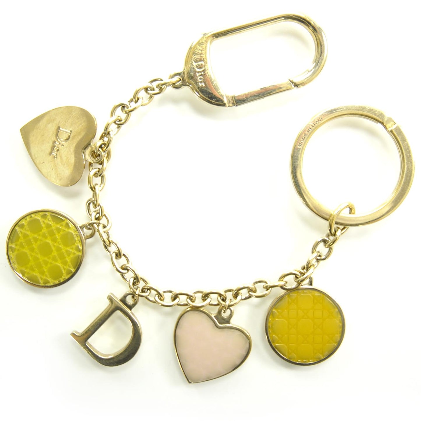 Resin Cannage Heart Charm Keychain