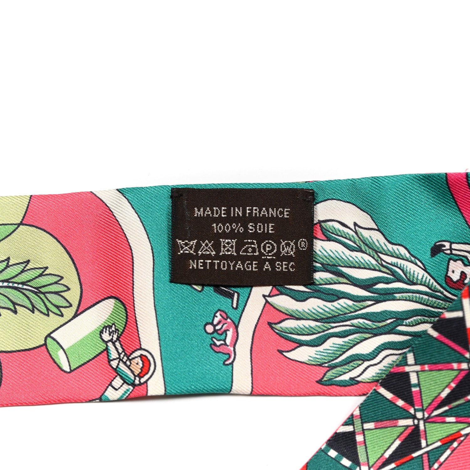 Hermes Silk Exposition Universelle Twilly Rose Vif Menthol 4 of 4