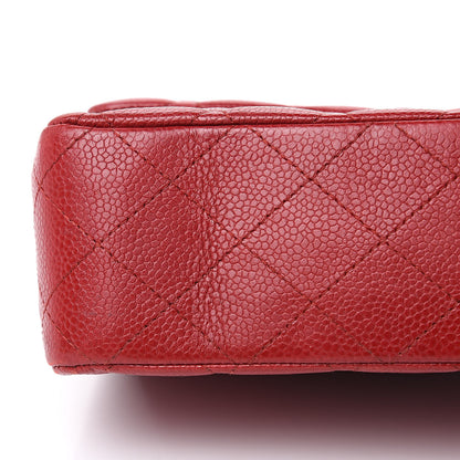 Chanel Caviar Quilted Medium Double Flap Red 10 of 15