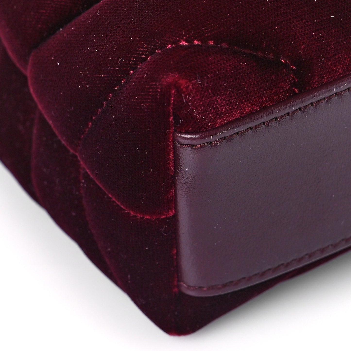 Velvet Y Quilted Monogram Toy Loulou Crossbody Bag French Burgundy