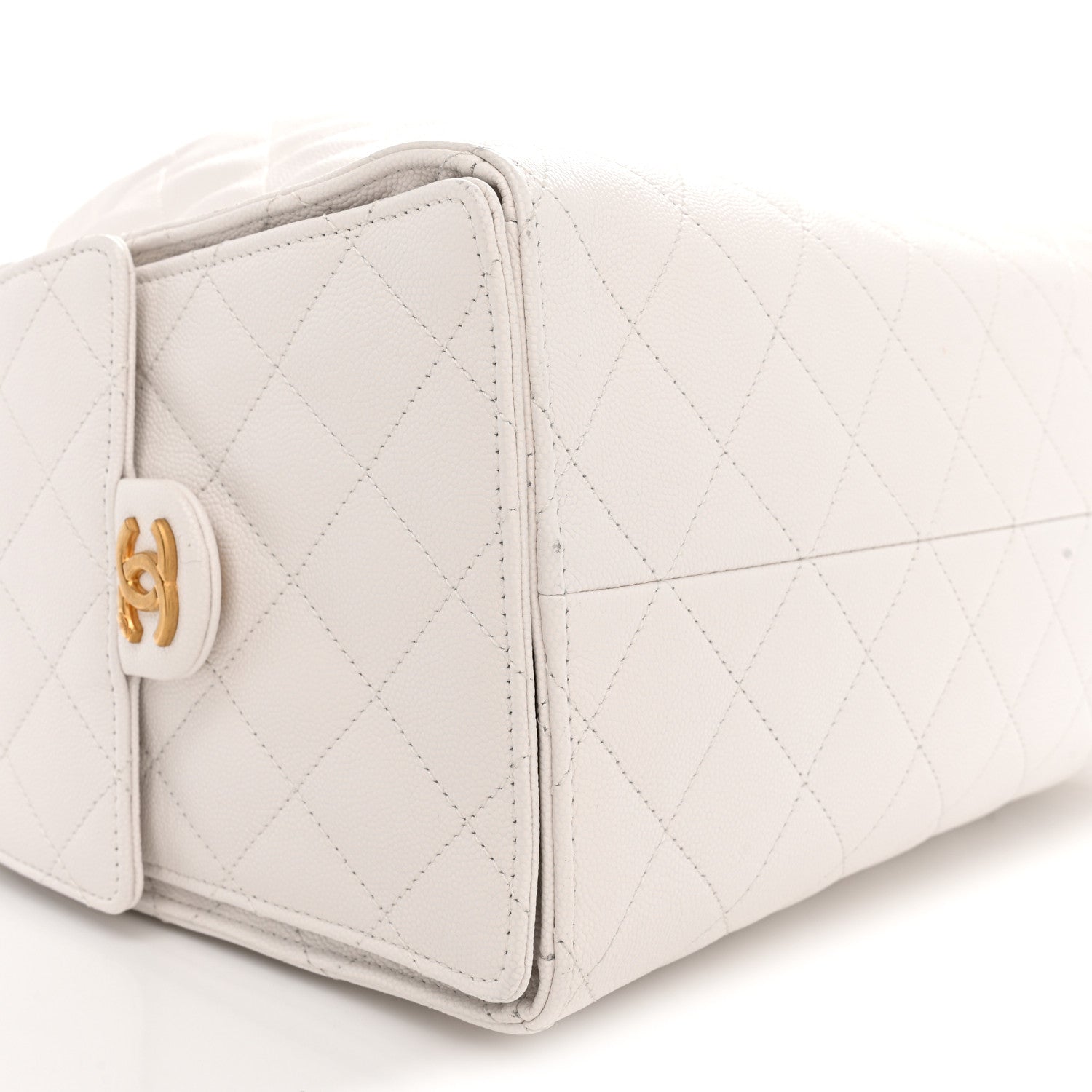 Chanel Caviar Quilted Medium Chanel 25 Handbag White 10 of 11