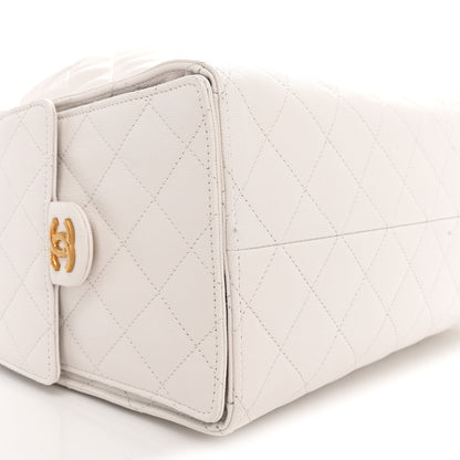 Chanel Caviar Quilted Medium Chanel 25 Handbag White 10 of 11