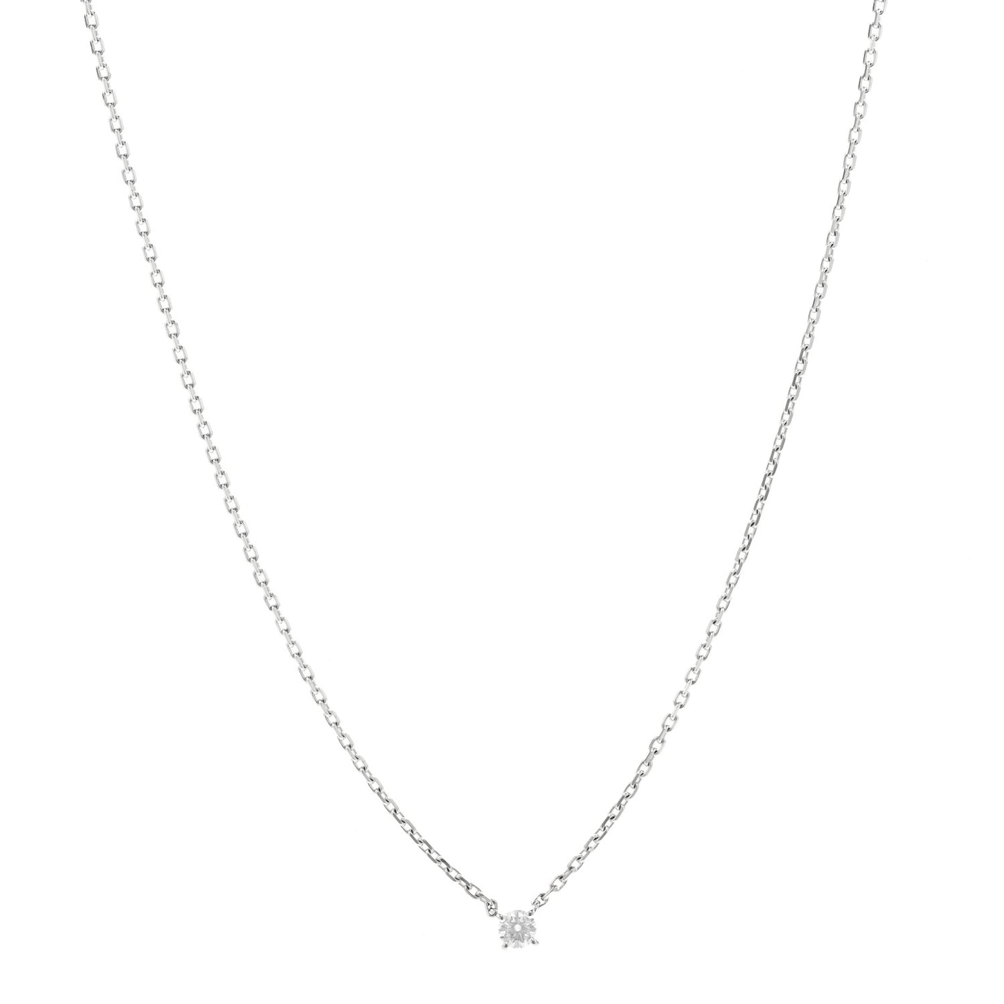 18K White Gold Diamond .25ct 1895 Pendant Necklace