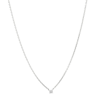 Cartier 18K White Gold Diamond .25ct 1895 Pendant Necklace 1 of 5