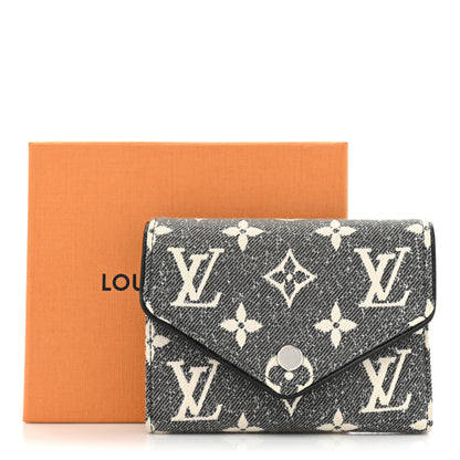 Louis Vuitton Denim Monogram Jacquard Victorine Wallet Grey 12 of 12