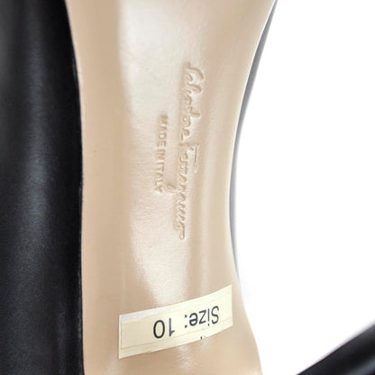 FASHIONPHILE SALVATOREFERRAGAMOLeatherMadreperlaPeepToeHeels10Black 6 of 6