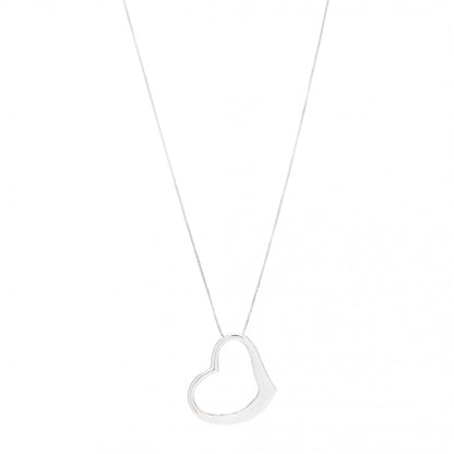 Roberto Coin 18K White Gold Tiny Treasures Open Heart Pendant Necklace 1 of 6