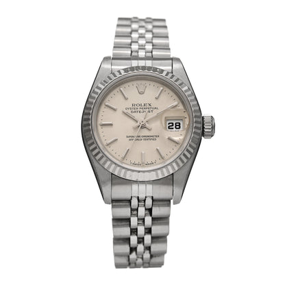 Rolex Stainless Steel 18K White Gold 26mm Oyster Perpetual Datejust Watch Silver 69174 1 of 5