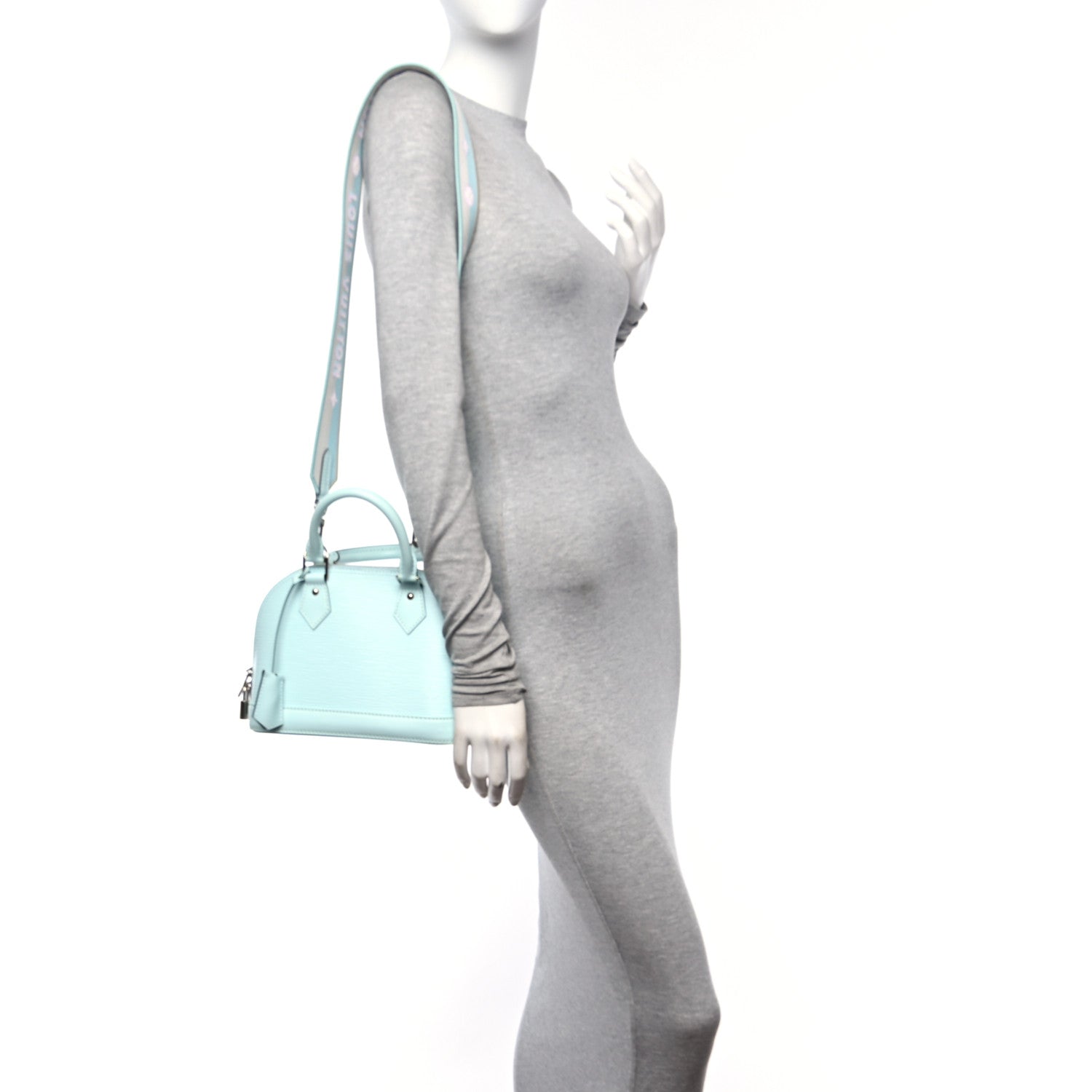 Louis Vuitton Epi Jacquard Alma BB Lagoon Blue 2 of 10