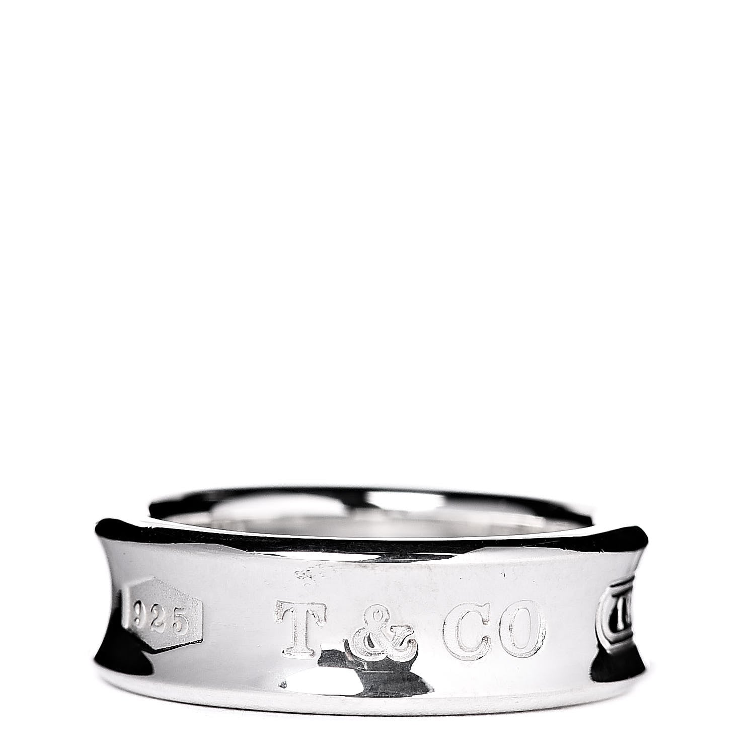Tiffany Sterling Silver 1837 Band Ring 54 7 1 of 4
