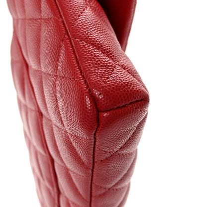 Chanel Caviar Quilted Flap Clutch Red 7 of 11
