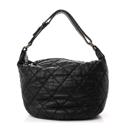 Chanel Lambskin Quilted Cloudy Bundle Hobo Black 1 of 10