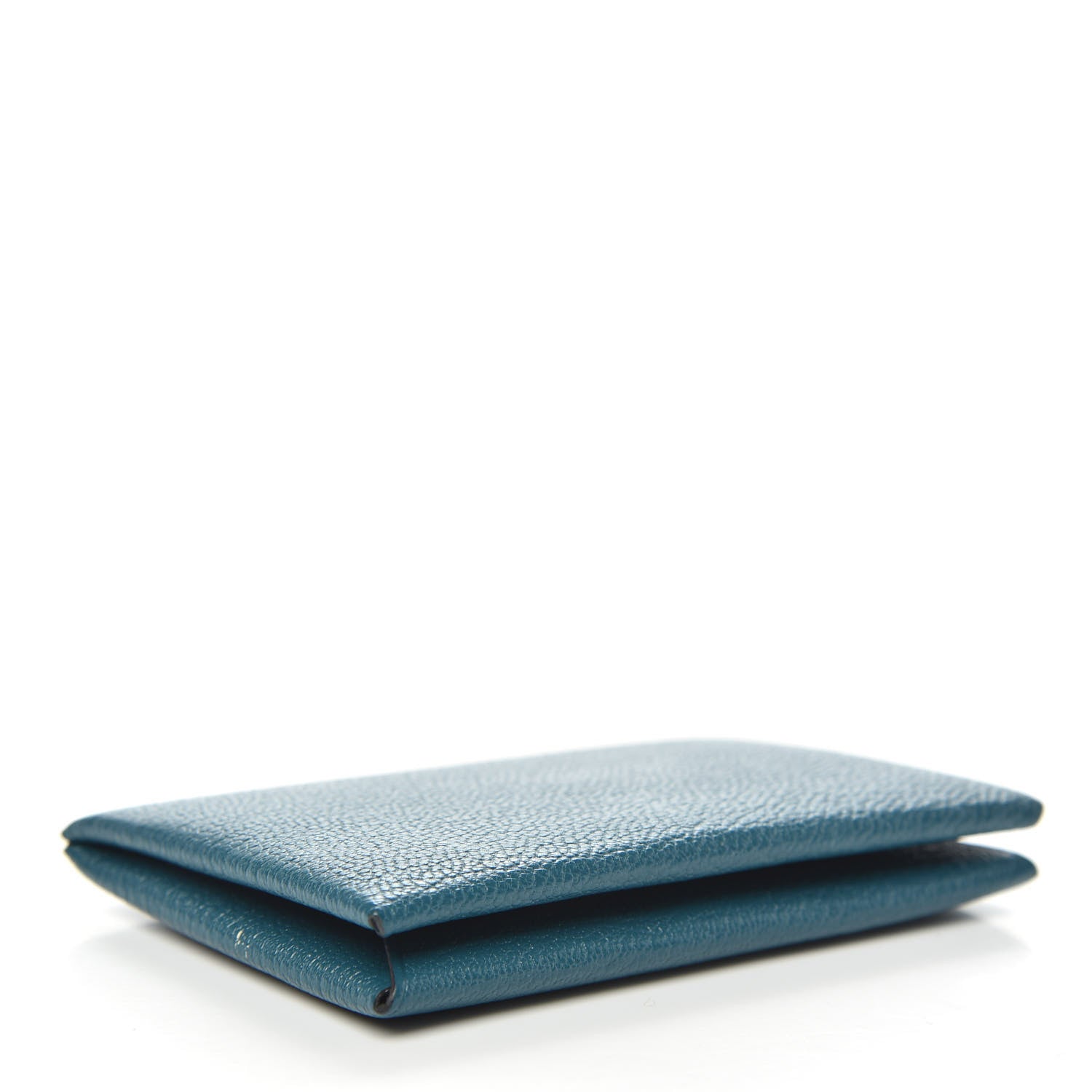 Hermes Chevre Mysore Calvi Card Case Vert Bosphore 4 of 8