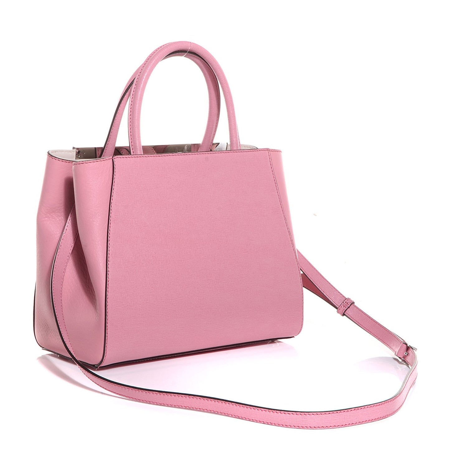Vitello Elite Flamingo Mink Monster Charm Petite 2Jours Tote Pink Multicolor