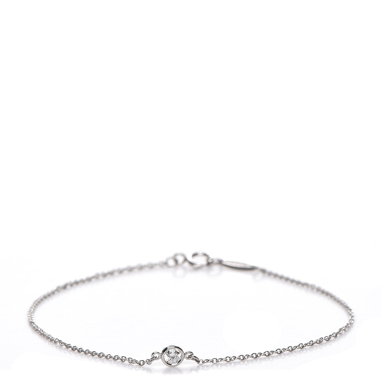 Tiffany Platinum Diamond .08ct Elsa Peretti Diamonds by the Yard Bracelet 1 of 4
