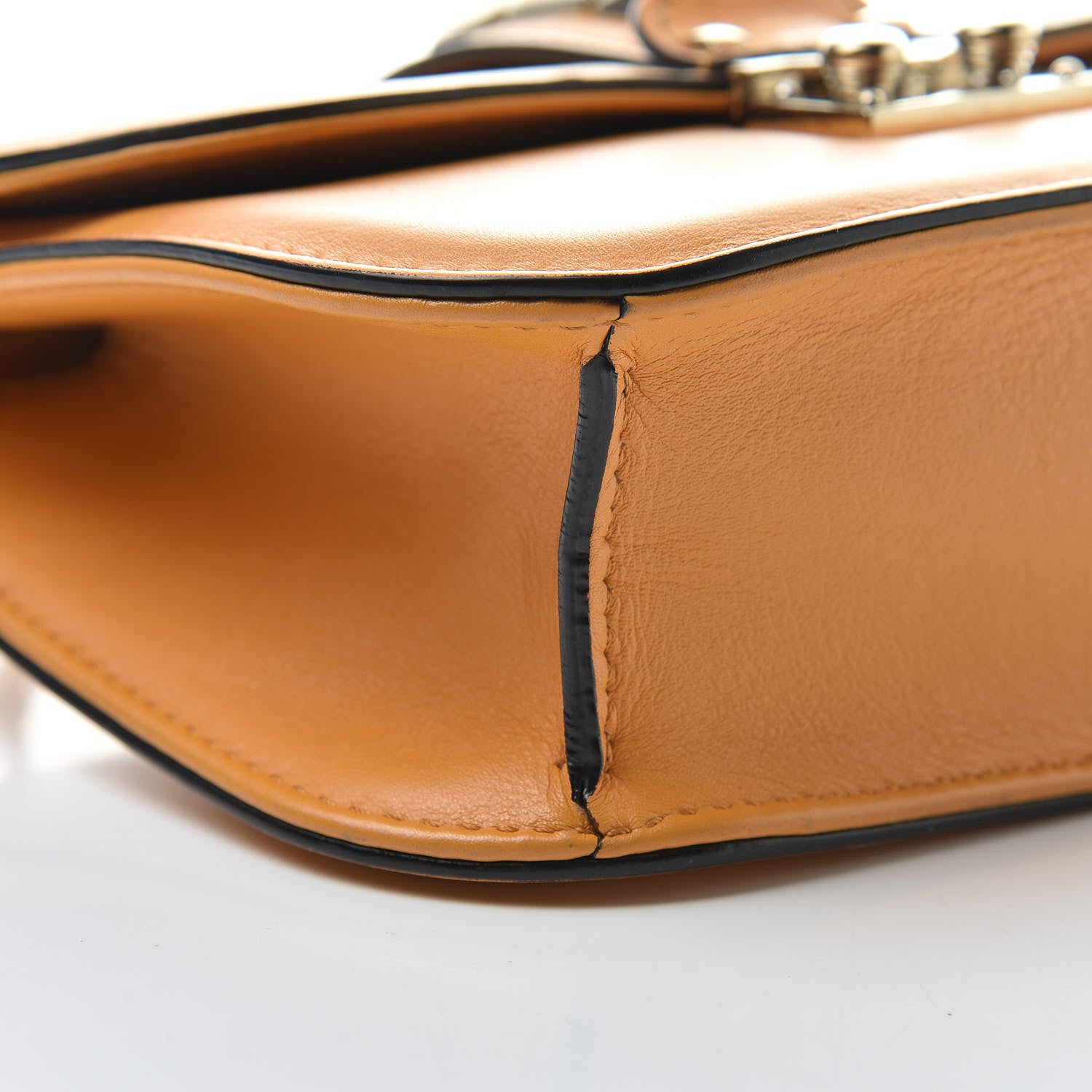 Valentino Garavani Vitello Small Glam Lock Rockstud Flap Mandarin Sorbet 8 of 10