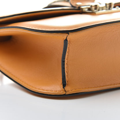 Valentino Garavani Vitello Small Glam Lock Rockstud Flap Mandarin Sorbet 8 of 10