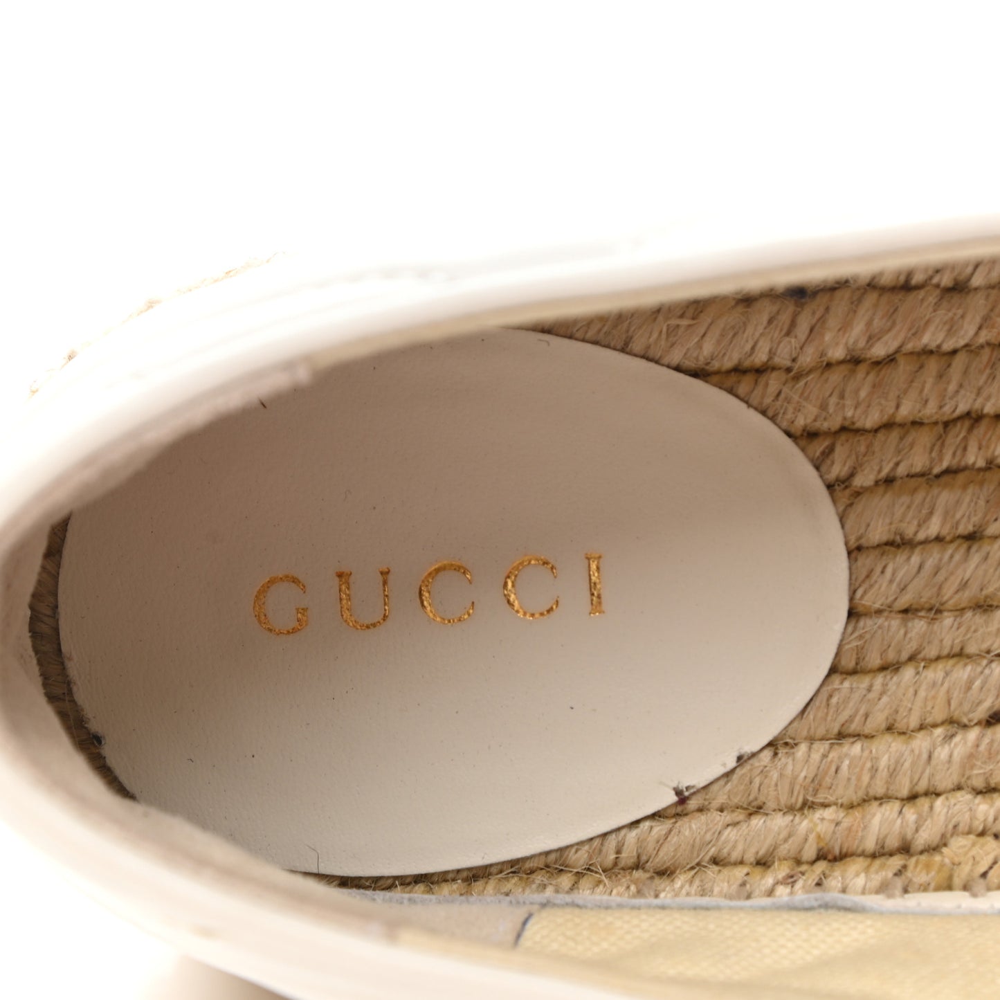 Nappa Matelasse GG Marmont Platform Espadrilles 38 Great White