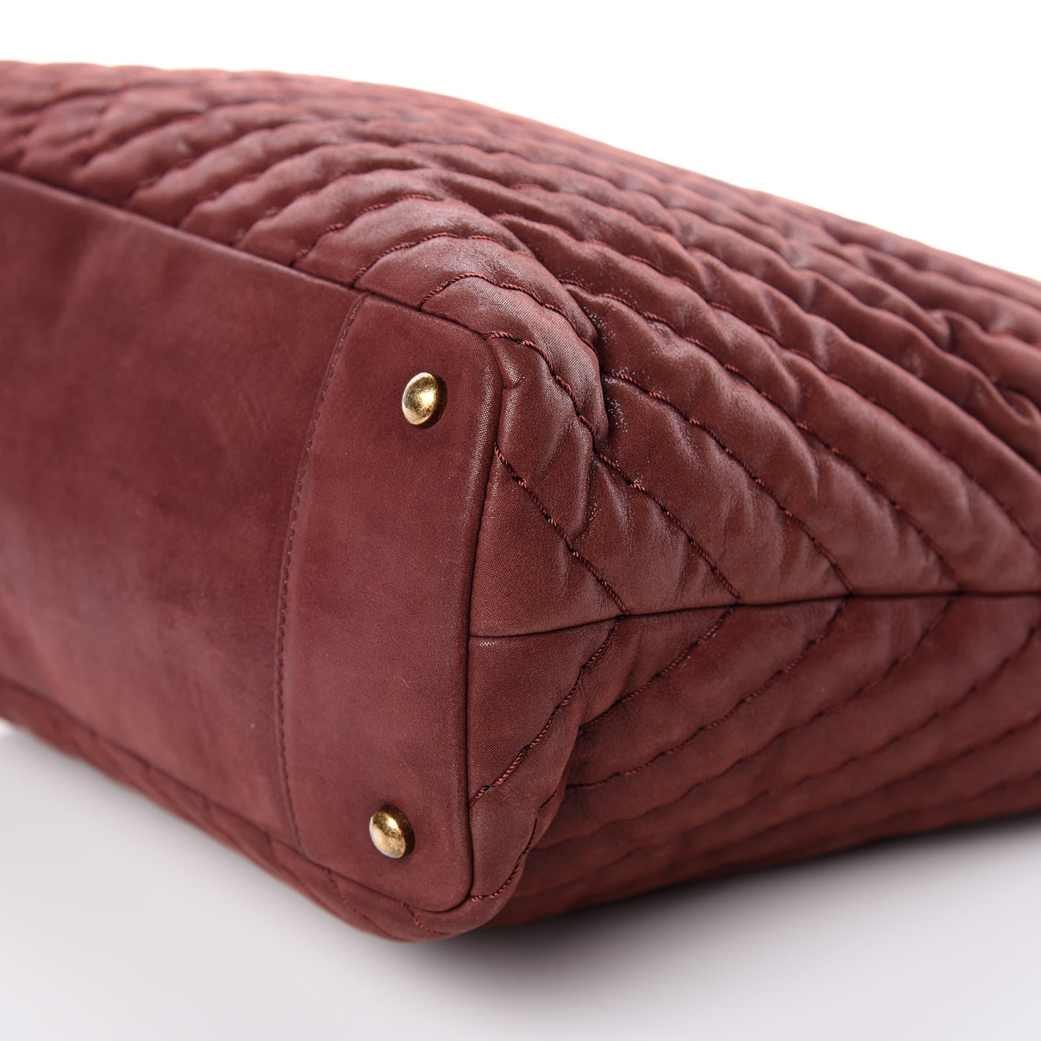 Chanel Iridescent Calfskin Chevron Quilted Surpique Tote Burgundy 6 of 11