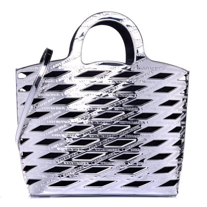Balenciaga Metallic Calfskin Neo Basket Tote Silver 1 of 10
