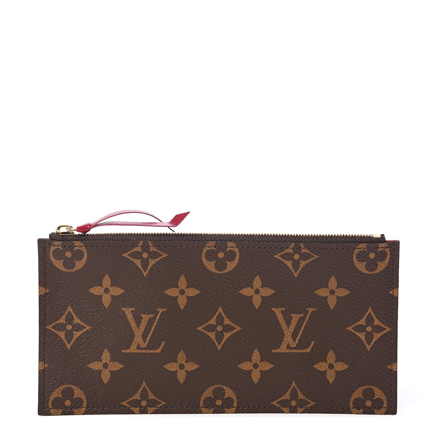 Monogram Felicie Chain Wallet Zippered Insert Fuchsia