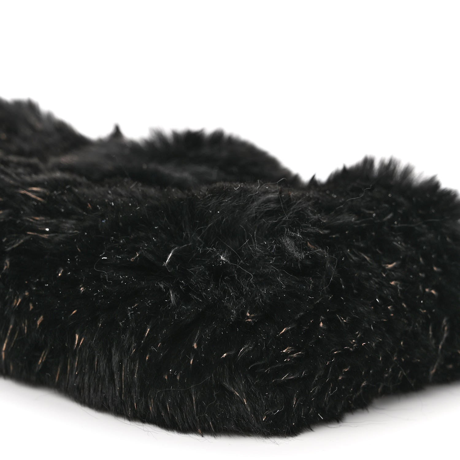 Chanel Rabbit Fur Small Clutch With Chain Black 10 of 10