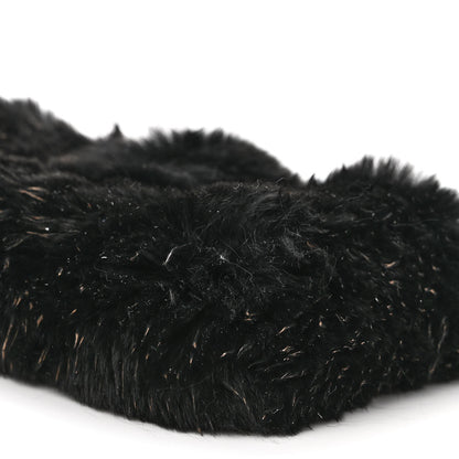 Chanel Rabbit Fur Small Clutch With Chain Black 10 of 10