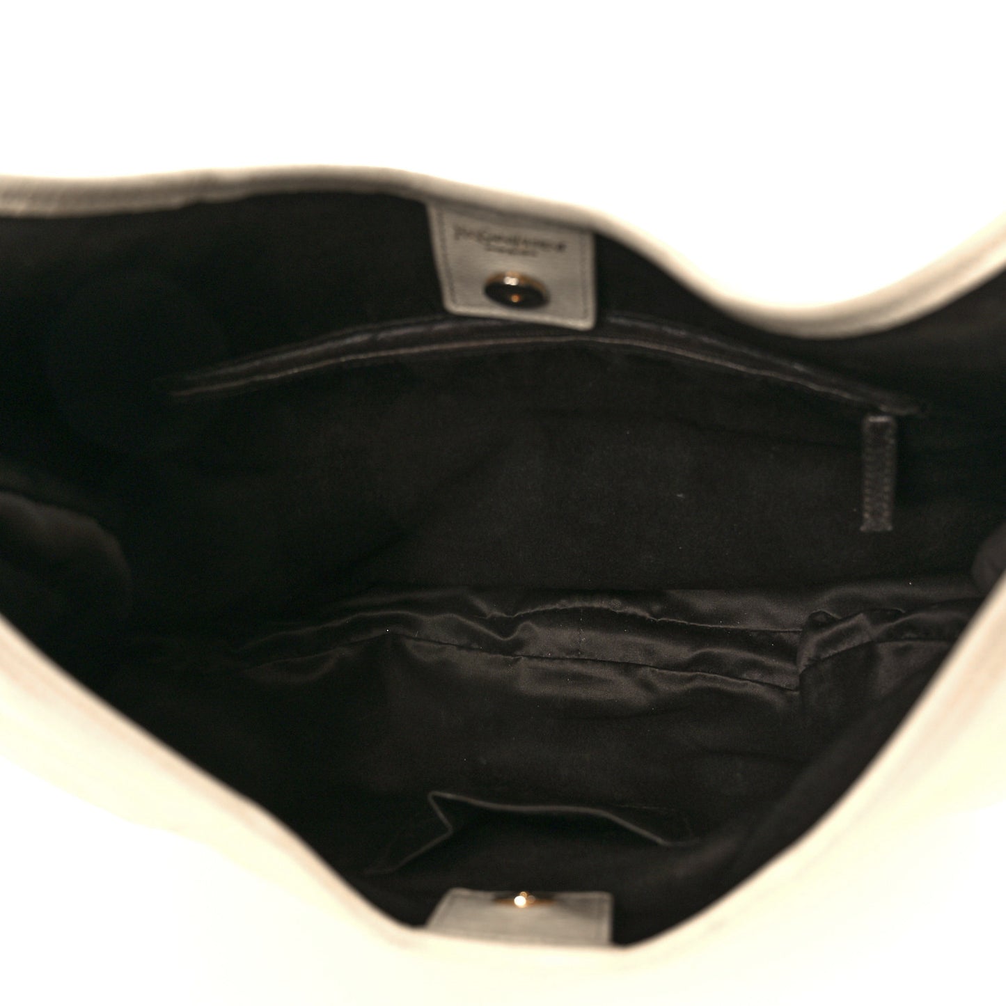 Calfskin Horn Studded Logo Mombasa Hobo White