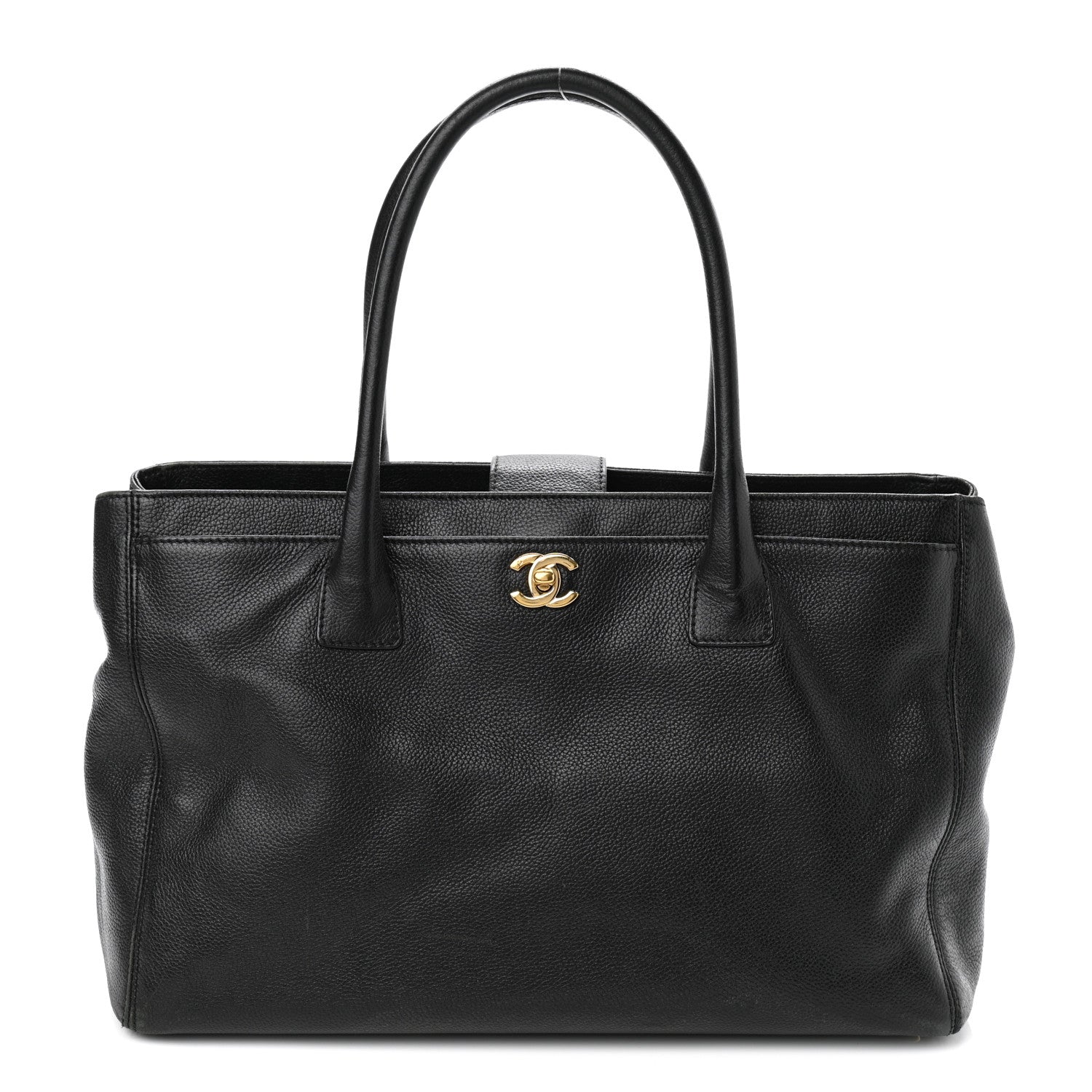 Chanel Calfskin Cerf Executive Shopper Tote Black 1 of 15